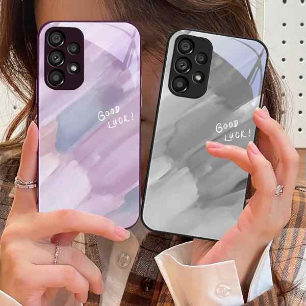 水彩強化ガラス電話ケース Samsung Galaxy s10 4g s20 11e 30 s21 21 22 s24 fe pro s23 s25 ultra 5g s9