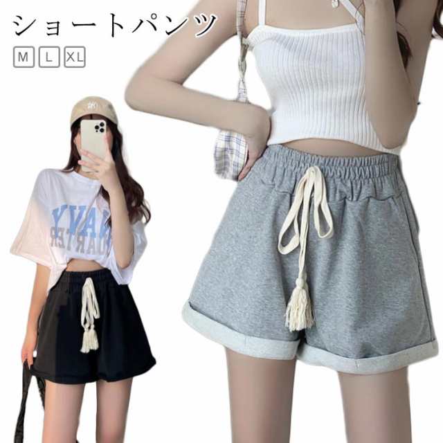 ゆったり スポーツ ヨガ ショートパンツ 秋 ルームウェア ショートパンツ ポケット付き レディース 夏 かわいい 可愛い 外出 短パン ウエストゴム リラックス 部屋着 ボトムス ショーパン ハーフ