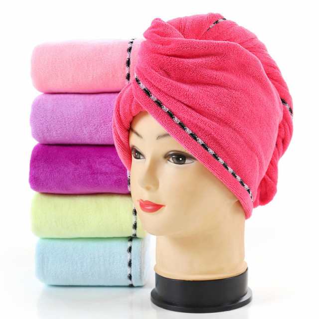 吸水 タオルキャップ ヘアキャップ ヘアタオル 吸水 タオル バス用品 タオルキャップ ドライ ふわふわ お風呂 シャワー 水泳 ジム 温泉 ヨガ レディース かわいい 子供 大人 ピンク パープル 