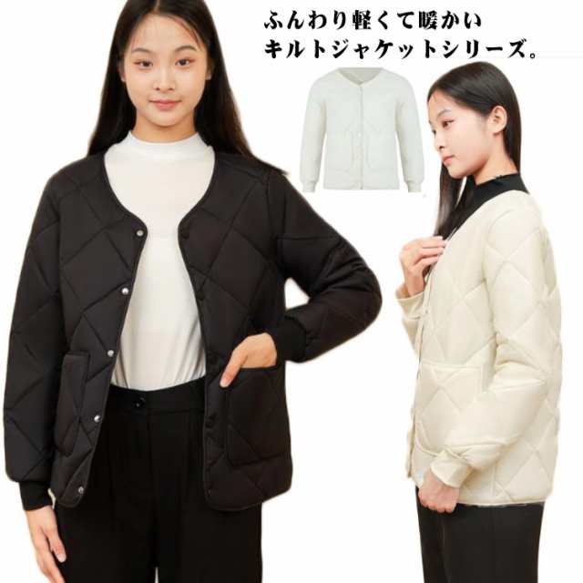 ジャケット 中綿ジャケット コート 中綿ジャケット 軽量 キルティングジャケット 中綿入り キルティング アウター 中綿コート キルティングコート ライトアウター 軽い ポケット付き ノーカラー 秋冬