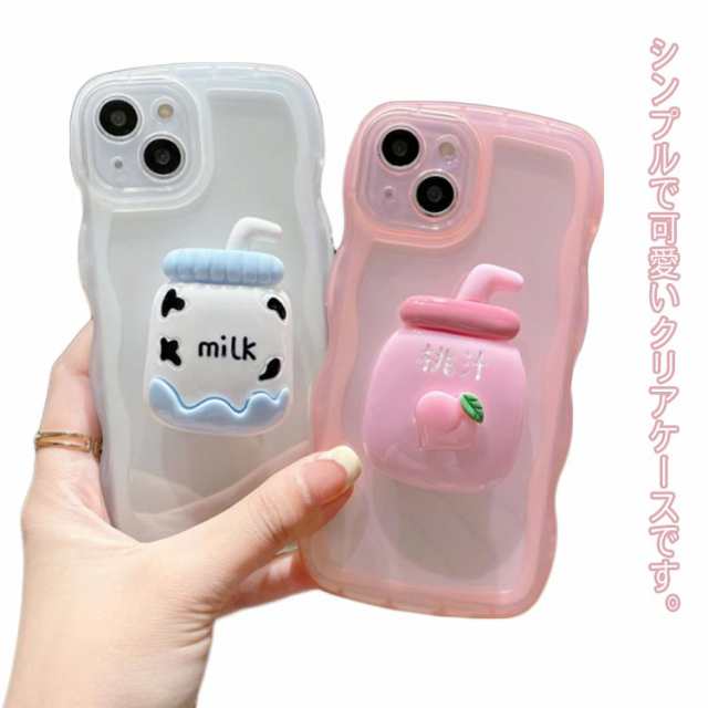 i Phone15promaxケース クリア うねうね なみなみ 透明ケース iphone14 iphone13pro max iphone12 韓国 シリコン 耐衝撃 かわいい スマホケース ウェー