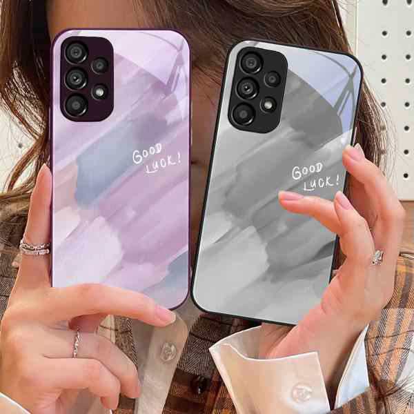 水彩強化ガラス電話ケース Samsung Galaxy s10 4g s20 11e 30 s21 21 22 s24 fe pro s23 s25 ultra 5g s9