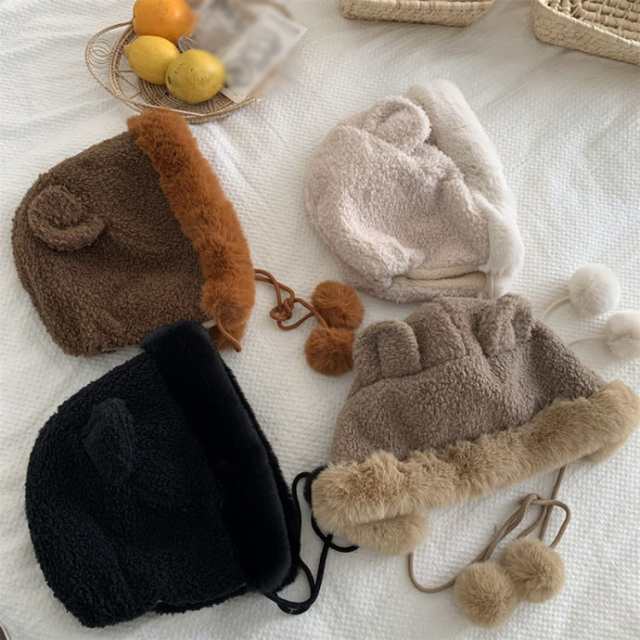パイロットキャップ ポンポン付き レディース もふもふ 飛行帽 登山帽 防寒帽子 裏起毛 おしゃれ 男女兼用 登山 自転車 キャップ おしゃれ 秋冬 ふわふわ 通学 散歩 アウトド 冬 暖かい 飛行帽