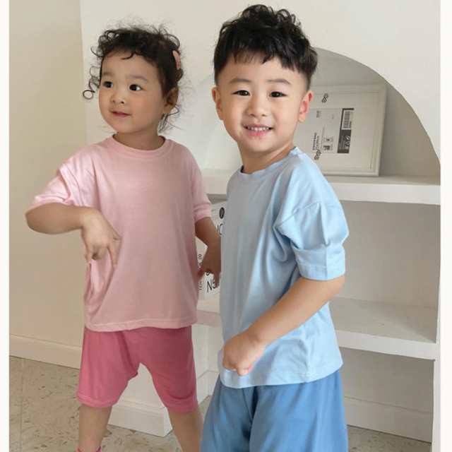 子供服 パジャマ ベビー 上下セット 子供パジャマ 男の子 女の子 綿 キッズ 赤ちゃん 服 半袖 Tシャツ 半ズボン パンツ ショートパンツ 可愛い ルームウエア ボーイズ トップス 夏 カジュアル