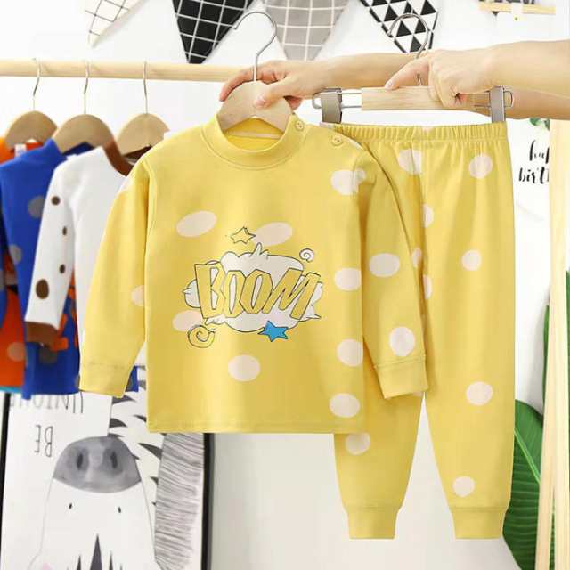 パジャマ ベビー 服 長袖 ルームウエア キッズ 男の子 女の子 春 夏 秋 冬 赤ちゃん 寝巻き 薄手 長ズボン ロングパンツ 上下セット 部屋着 綿 コットン 寝間着 2点セット 子供服 肌着 イ