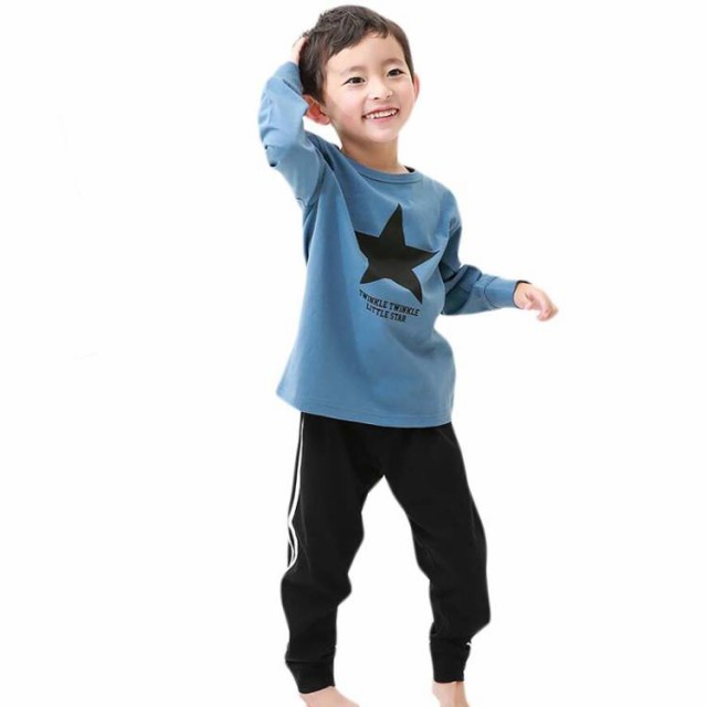 ボーイズ 長袖ルームウェア 子供服 キッズ 男の子 女の子 ルームウェア パジャマ 肌に当たる内側 綿100% スウェット 柔らかい 快適 上下セット 長袖 プリント 初春 秋 初冬 肌に優しい 通気