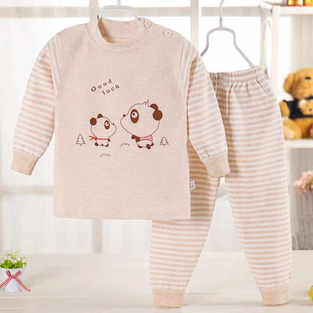 子供パジャマ 男の子 ボーイズ ガールズ 女の子 ルームウェア 上下2点セットナイトウェア 長袖 パンダ柄 肩開きセット 子供服 綿100％ 嬰児 トップス パンツ 春 秋 冬 ブルー ピンク 70 