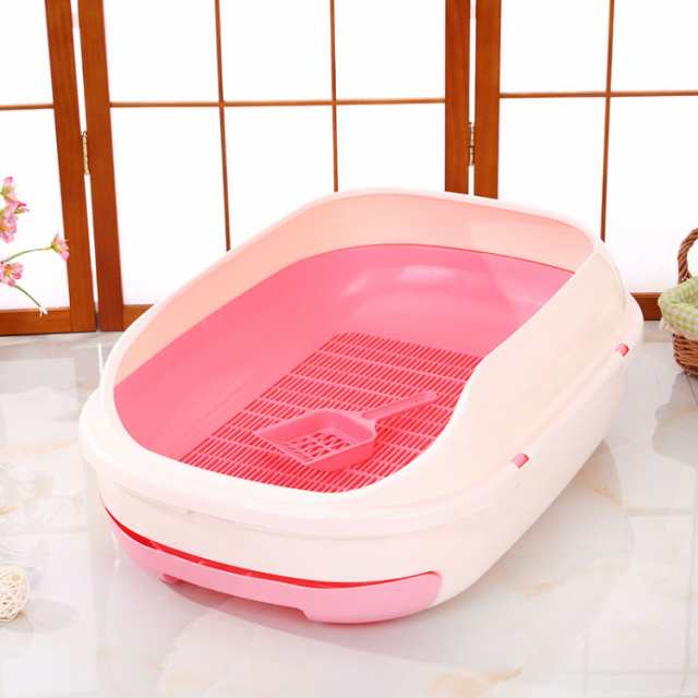 ハーフカバー 本体セット 猫用 猫 トイレ 大型 カバー 本体セット ねこ ネコ システムトイレ 本体 大きめ 飛び散らない ハーフカバー トイレ ボックス ゆったり おしゃれ シンプル ネコのトイレ