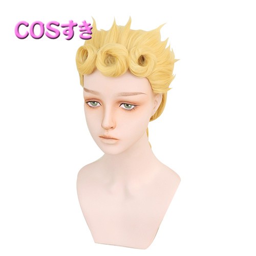 ジョジョの奇妙な冒険 Parte5 黄金の風 ジョルノ・ジョバァーナ 風 コスプレウィッグ かつら COS Cosplay 専用ネット付