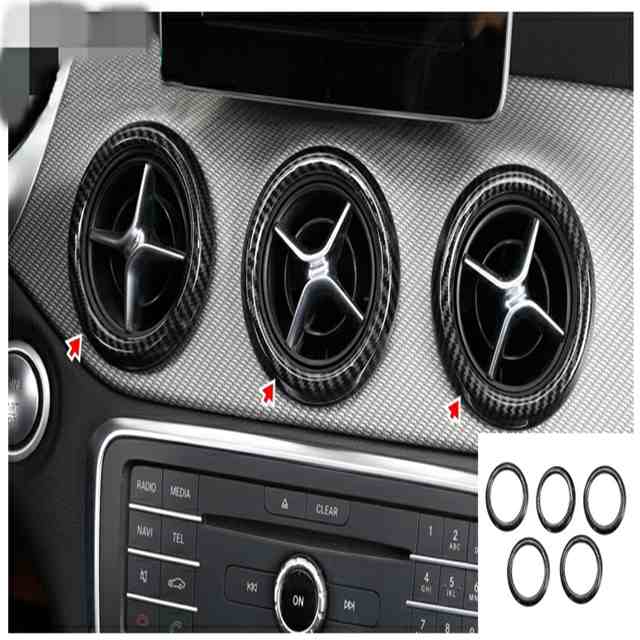 新品 メルセデス ベンツ CLA C117 GLA X156 A45 W176 W246 専用 エアコン リング カバー 5PCS 10001160