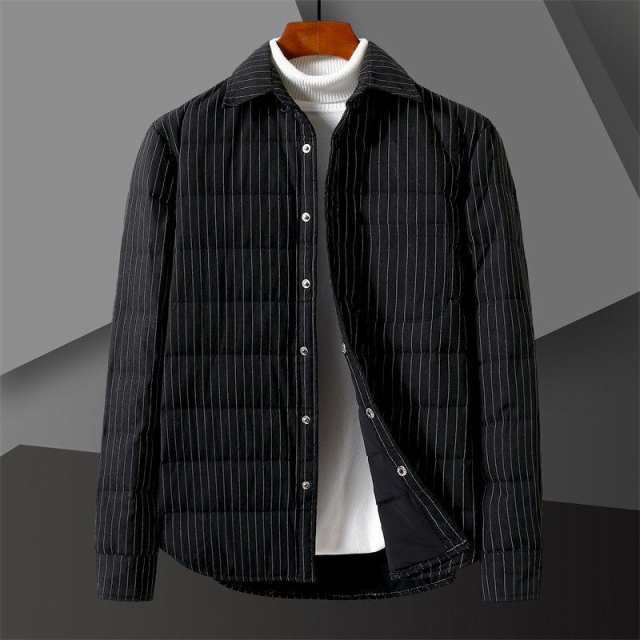 中綿ジャケット メンズ 軽量 シャツ ライトジャケット 厚手シャツ アウター コート 秋 冬 防寒服 カジュアル