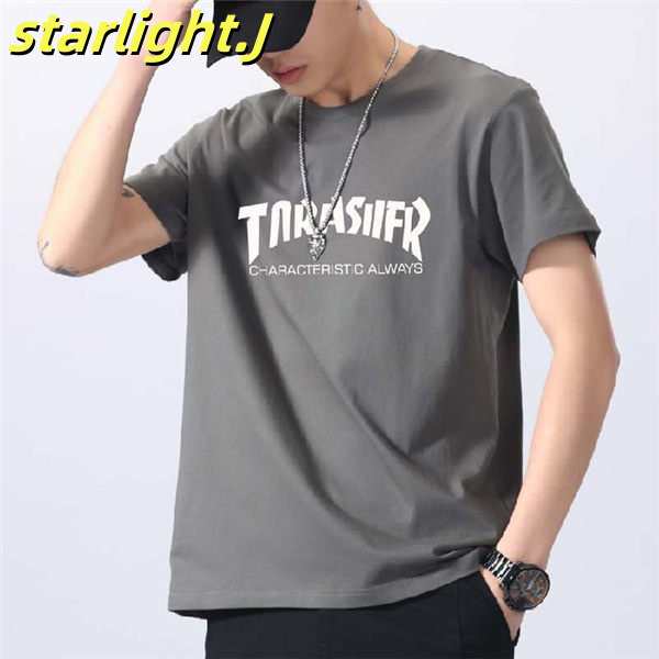 Tシャツ メンズ 半袖Tシャツ クルーネック トップス ロゴプリント 黒シャツ 白Tシャツ ロゴT 文字 おしゃれ Tシャツ スポーツ 運動風