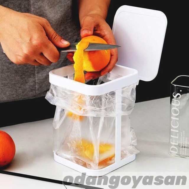 分別ゴミ袋ホルダー ルーチェ ホワイト ゴミ箱 スリム おしゃれ フタ ふた付き キッチン キッチン収納 縦型 便利 インテリア雑貨 分別 北欧&star;&starf;