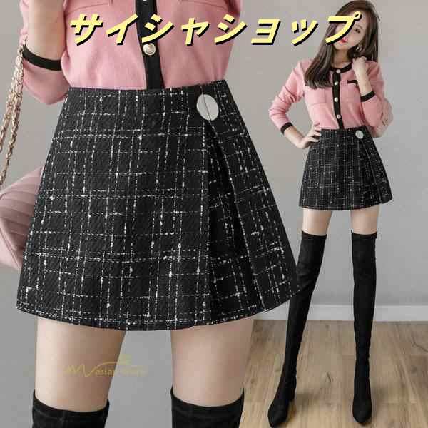 キュロットスカート ミニ レディース ラシャ 秋冬 ボトムズ キュロット ハイウエスト ワインパンツ ショートパンツ Aライン 通勤 通学 カジュアル 着痩せ
